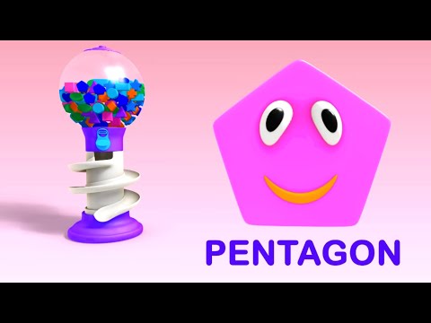Learn Shapes Pentagon with Color Gum Balls Sponsored By Klasky Csupo 2001 Effects 