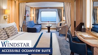 Windstar Star Breeze | Accessible Oceanview Suite Tour & Review 4K | Windstar Cruises