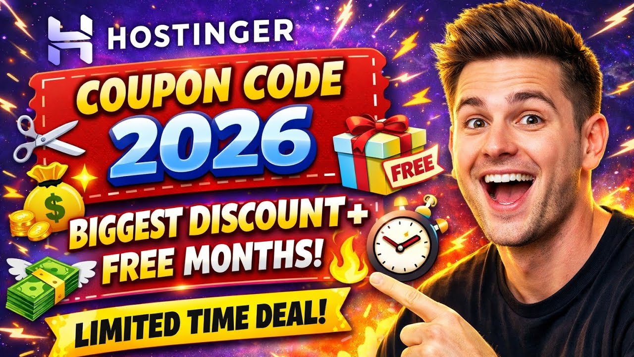Hostinger Coupon Code 2026 🔥 Biggest Discount + FREE Months (Limited Time Deal!)