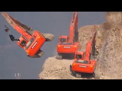 Dangerous Idiots Operator Trucks & Excavator Heavy Equipment Fastest Driver Fails & Skill