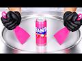 Fanta Lychee Ice Cream Rolls ASMR Satisfying
