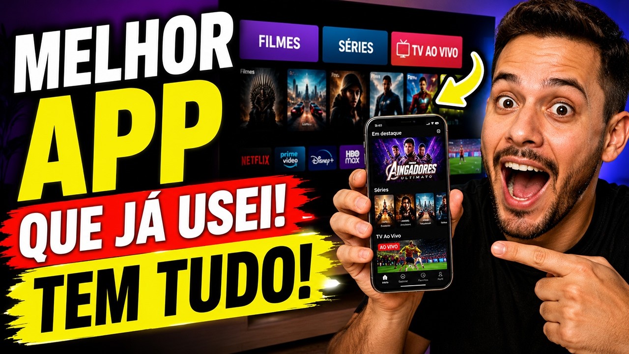 ESSE APP TEM TUDO! 😱 FILMES, SÉRIES E TV AO VIVO VITALÍCIO EM 2026