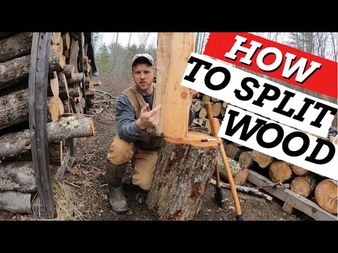 How To Split WOOD With A SPLITTING WEDGE!