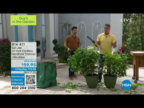 Sun Joe 24Volt Cordless Handheld Trimmer /Shrubber