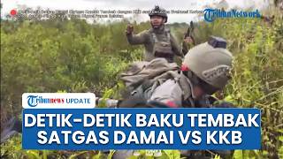 Detik-detik Baku Tembak Satgas Damai Cartenz dan KKB di Lapangan Terbang Korowai Boven Digoel Papua