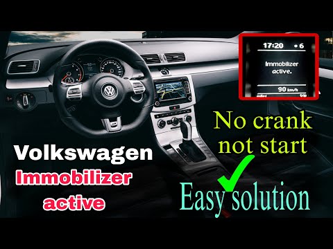 Volkswagen Immoblizer active no crank not start easy solution.