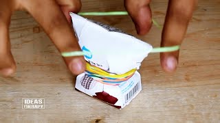 Milk Juice Pack Vs Rubber Bands | Latest Experiment Challenge Video | Ideas Therapy