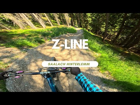 NEW Z-Line Bikepark Saalbach Hinterglemm Austria 🇦🇹 Trail Review ganze Strecke Full Run POV RAW