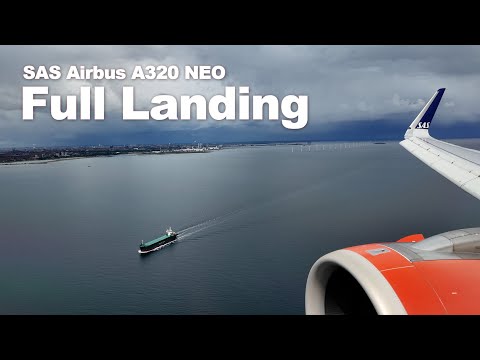 Full Landing Airbus A320 Copenhagen SAS | Smooth Approach