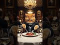 Fancy Cat Eats Steak In A Tuxedo Animation Youtubeshorts