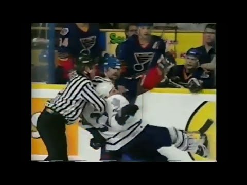Blues - Maple Leafs hits, roughs, and goals 4/18/96