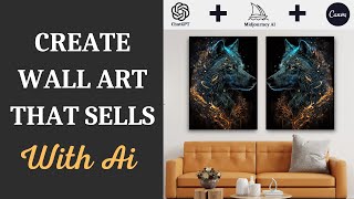 ART THAT SELLS 💵: Ultimate Guide to Creating Stunning Wall Art with ChatGPT, MidJourney,  and Canva.