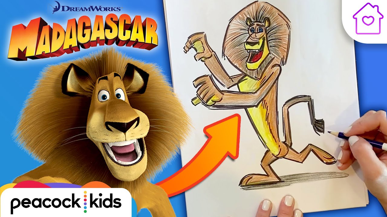 How to Draw ALEX from MADAGASCAR! | #CAMPDREAMWORKS DRAW-ALONG