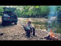 Off Grid Truck Camping Creekside Near A Recent Bigfoot Sighting