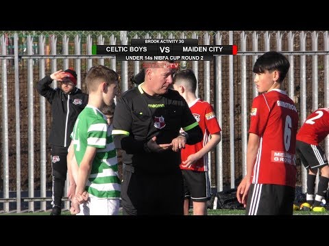 Celtic Boys v Maiden City Soccer - Under 14s NIBFA Cup - 26th October 2019