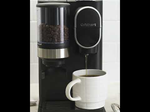 Cuisinart Conical Burr Grind and Brew Single-Serve Coffeemaker (Gray) Bundle
