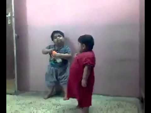 Sumo Kids Fighting OVer Milk