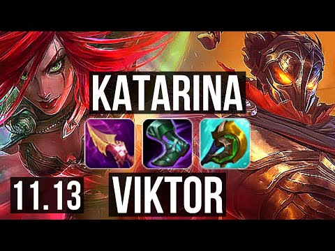 KATARINA vs VIKTOR (MID) | 78% winrate, 12/1/8, Legendary | EUW Master | v11.13