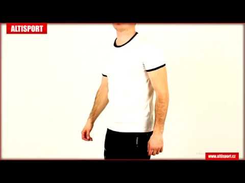 pánské triko fruit of the loom valueweight ringer t whitenavy