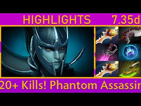 💰 New Patch 7.35d Phantom Assassin 1000+ GPM! Carry Highlights - Dota 2 Top MMR