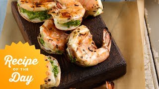 Recipe of the Day: Jumbo Shrimp Stuffed with Cilantro and Chiles | Food Network