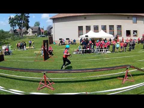 Okrskové kolo Slatiny 2016 - štafeta - SDH Slatiny dorostenky - 1. pokus