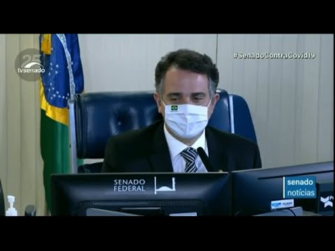 Presidente do Senado critica aglomerações e pede cuidados para evitar terceira onda da covid-19