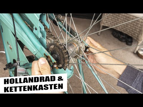 Shimano Nexus 3 Gang Nabenschaltung Hinterrad ausbauen & einbauen am Hollandrad mit Kettenkasten