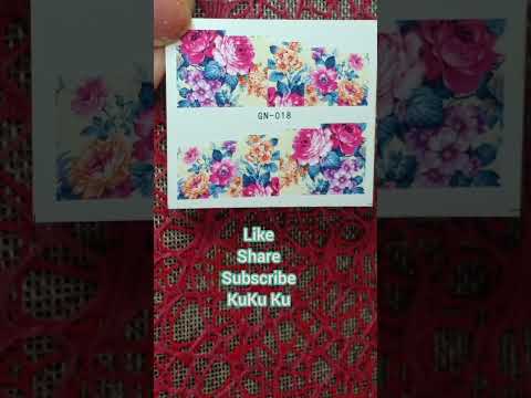 GN018 Flower Nail Art sticker water decal