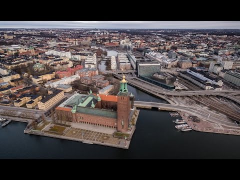 Stockholm from a drone in EPIC 4K Video