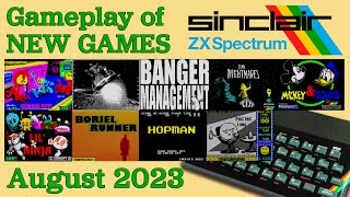 Gameplay of New ZX Spectrum games, August 2023