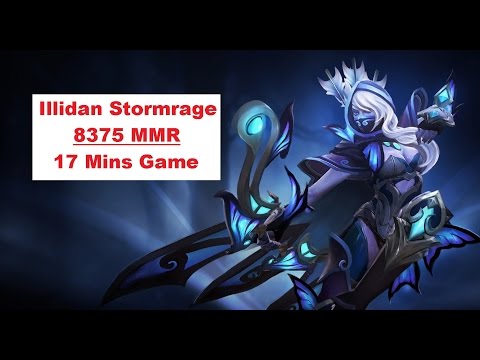 Illidan Stormrage 8375 MMR Plays Drow Ranger 17 Mins Game