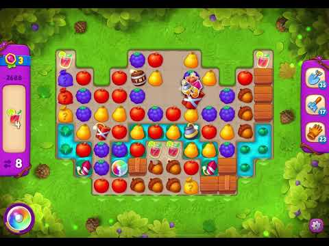 GardenScapes Level 2688 no boosters (12 moves)