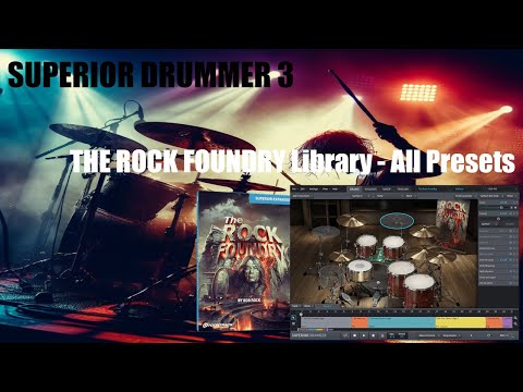 Toontrack Superior Drummer 3 - The Rock Foundry - All Presets - Basic sound without mixing
