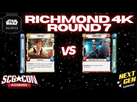 Star Wars Unlimited 4k - Round 7 | Han Blue vs Sabine Green | SCG CON Richmond