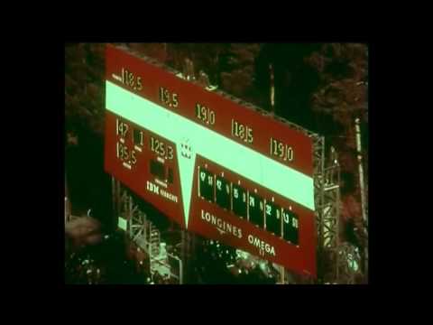 Ski jumping at the 1964 Olympics large hill.