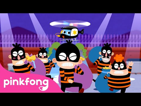 Five Little Thieves | Five Little Song | Police Cars Series | Pinkfong Songs for Kids
