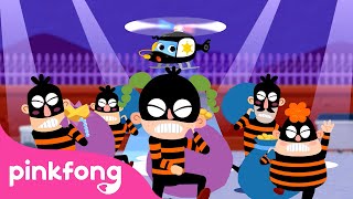 Five Little Thieves | Five Little Song | Police Cars Series | Pinkfong Songs for Kids