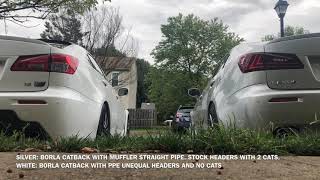 Lexus ISF Borla Catback - cold start