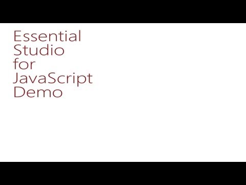 Essential Studio for JavaScript Demo