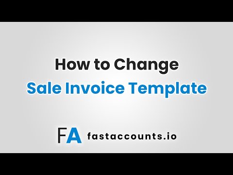 How to Change Sale Invoice Template