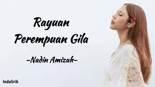 Download lagu Nadin Amizah - Rayuan Perempuan Gila | Lirik Lagu mp3 Download lagu Nadin Amizah - Rayuan Perempuan Gila | Lirik Lagu mp3
