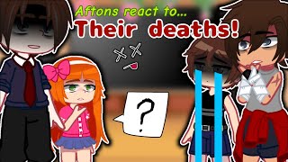 Afton Family react to their DEATHS  #fnaf