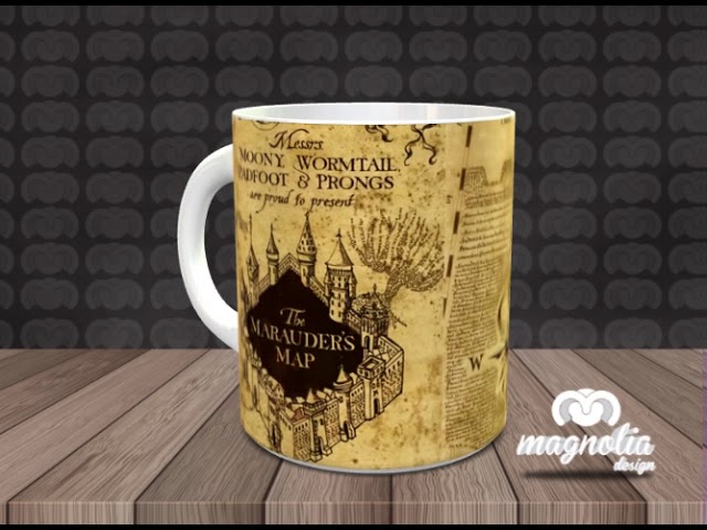 Vídeo relacionado con TusPersonalizables.com Taza Magica de ceramica con impresion mapa del merodeador y llavero de madera