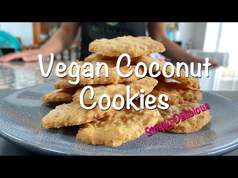 Vegan Coconut Cookies | Vegan Coconut Biscuits | Vegan Biscuits | Vegan Cookies | Vegan NICE Biscuit