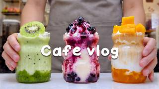 🥝예쁜 게 젤루조아… 맛까지 완벽해🥭카페브이로그/Cafe Vlog/ASMR/Tasty Coffee