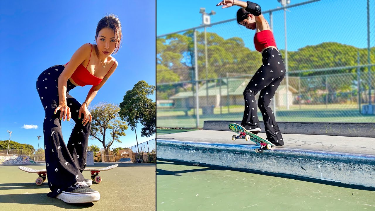 MY WIFE BATTLES A LEDGE TRICK!