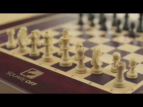 How does a knight move on Square Off Chessboard?