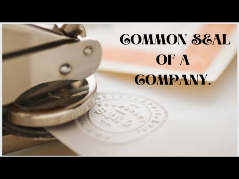 Signature of a Company - COMMON SEAL.