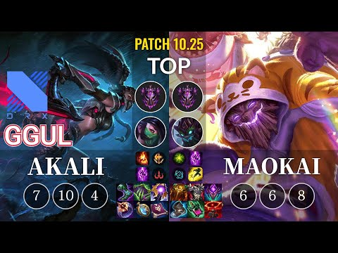 DRX.A Ggul Akali vs Maokai Top - KR Patch 10.25